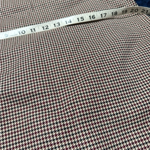 Zara Woman Houndstooth Dress- Burgundy,green and tan - Picture 5 of 9